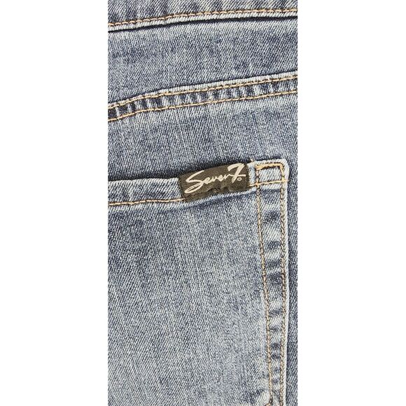 Seven7 Mid Rise Jean Shorts Women's Size 8 Medium Wash Denim - Picture 2 of 6